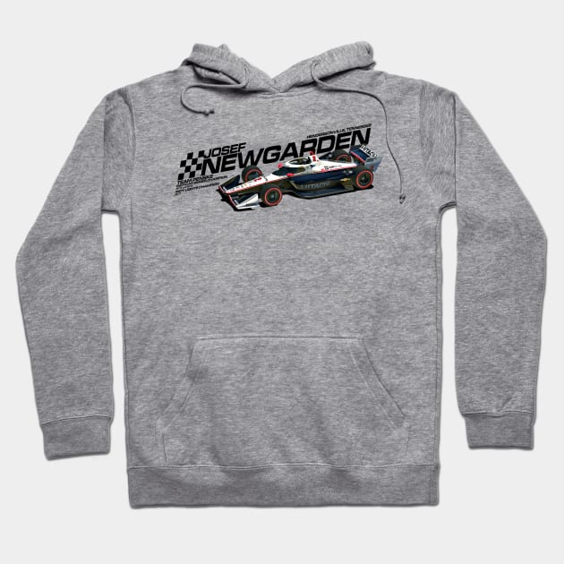 josef newgarden 2022 (black) Hoodie by Sway Bar Designs